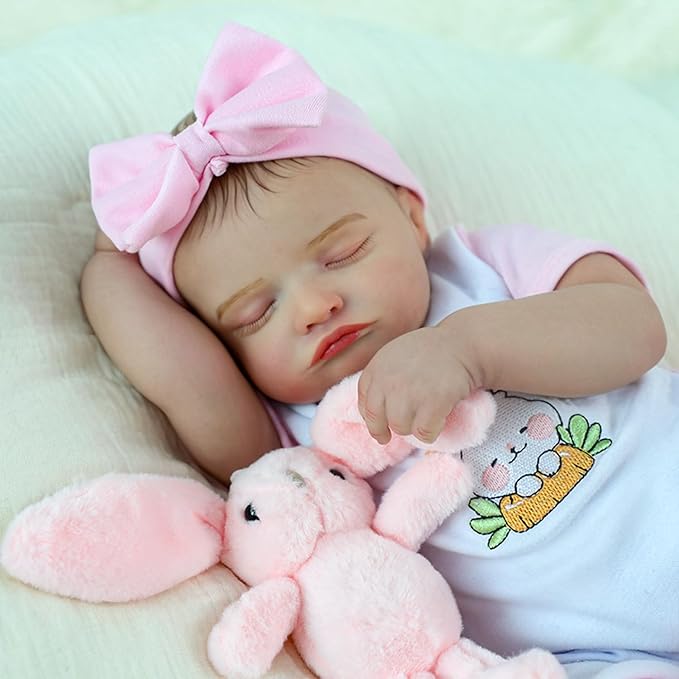 Realistic Reborn Baby Girl- 20 inch Full Vinyl Lifelike Newborn Baby Dolls, Anatomically Correct Real Life Baby Dolls Gift Set for Kids Age 3 +