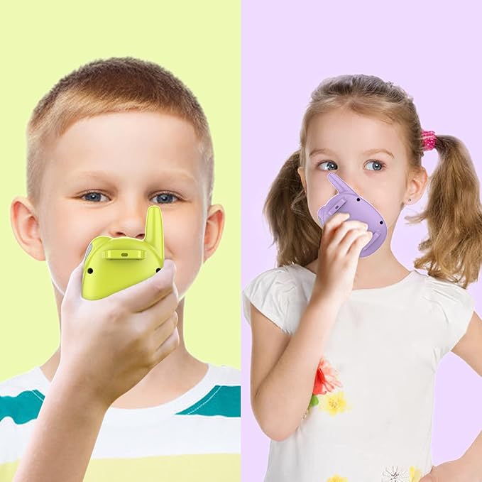 Qniglo Kids Walkie Talkies Rechargeable, Gifts for 3-12 Year Old Girls & Boys, Walkie Talkies with FM Radio, Adventure Camping Games, Best Christmas & Birthday Toys - 3 Pack