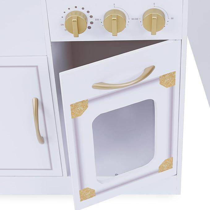 Teamson Kids Versailles Classic Kids Wooden Play Kitchen, White