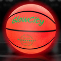GlowCity Glow in The Dark Basketball for Teen Boy - Glowing Red Basket Ball, Light Up LED Toy for Night Ball Games - Sports Stuff & Gadgets for Kids Age 8 Years Old and Up. Great Gift for Boys & Girls