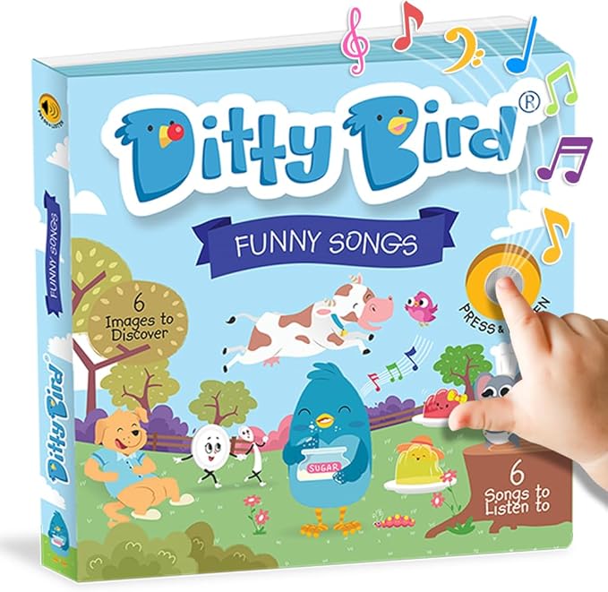 DITTY BIRD Musical Books for Toddlers | Fun Children's Nursery Rhyme Sound Book | The Johny Johny, Yes Papa Story with Interactive Sounds for baby | Gift For 1 Year Old to 3 Year Olds