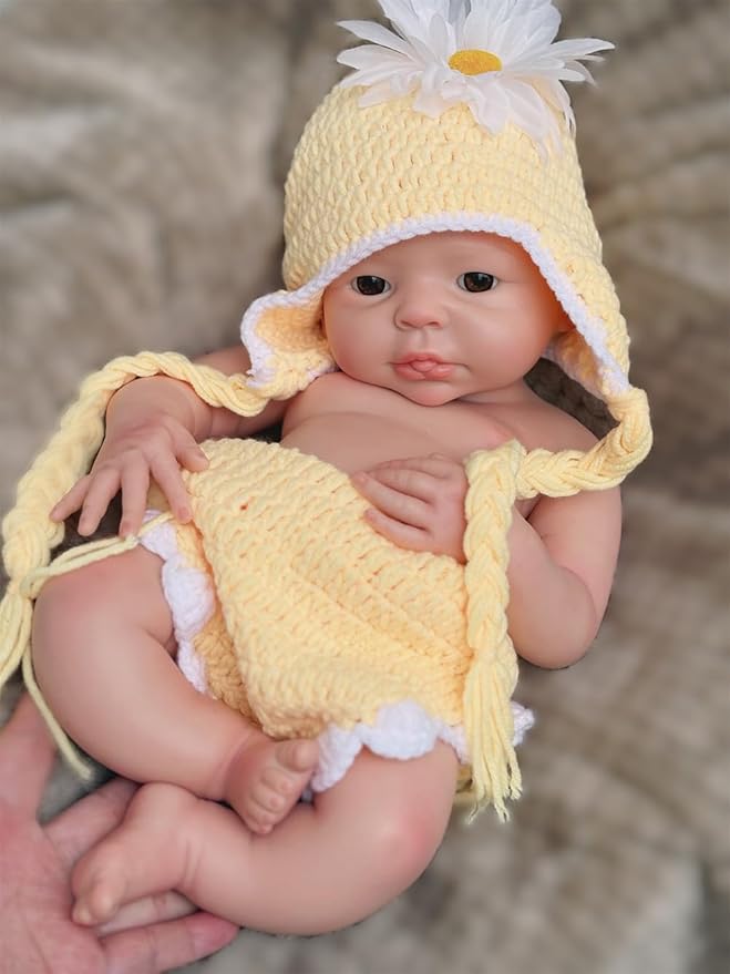 Silicone Reborn Baby Dolls 18Inch Realistic Newborn Baby Doll Silicone Full Body Lifelike Baby Girl Dolls Anatomically Correct