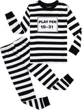 A&J DESIGN Pure Cotton Printed Pjs for 2-14 Years Kids, 2-Piece Long-Sleeved Pajamas Set