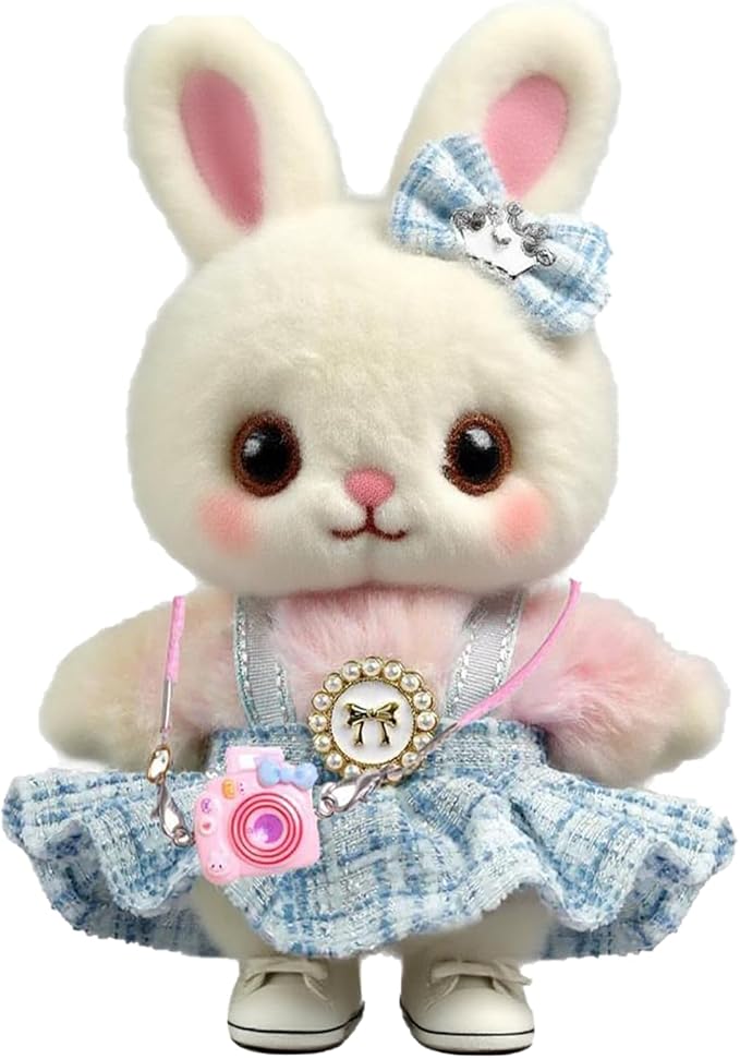 Clothes for 17cm Doll,Outfit for Doll,Dress and Hairpin Set for Dolls Dress Up,Accessories for 17cm Dolls (Style-D)