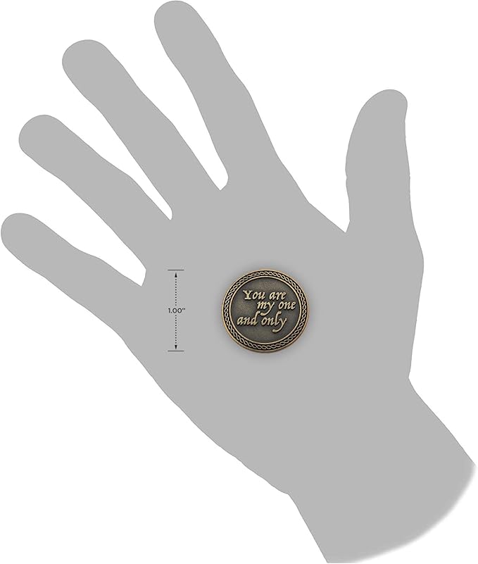 Bulk Set of 10 Romantic Love Expression Coins, You are My One & Only, You Mean The World to Me, Anniversary Pocket Tokens for Date Night, Love Gift for Men & Women, from Him or Her