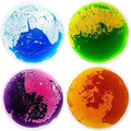 Art3d Liquid Sensory Floor Decorative Tiles,15.8"x15.8" Pie, Colorful, 4 Tiles