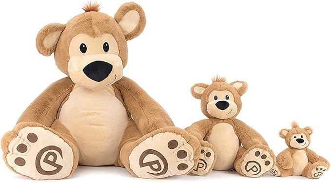 Plushible Pawley The 18" Teddy Bear Stuffed Animal - Teddy Bear Plush Toy with Embroidered Details, Soft Stuffed Toy for Babies, Toddlers & Kids, Ideal for Birthdays