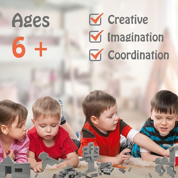 200 Piece Classic Building Bricks, 2x4 Building Blocks STEM Creative Build Toys, MOC Bulk Bricks DIY Play Set for Kids Age 6+(Light Grey, Samll Bricks, 1.25x0.62x0.47 in)