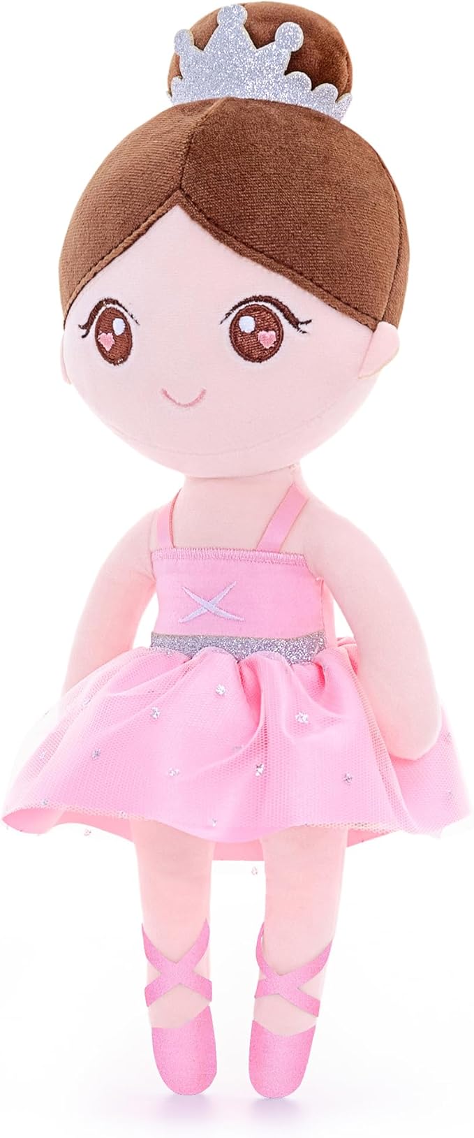 Gloveleya Baby Girl Gifts Dolls Soft Plush Toy Ballet Girl Doll Light Pink 13"…