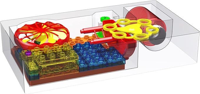 E-BLOX Building Blocks STEM Circuit Kit, Build Your Own Bubble Machine, Bubble Solution Included, Great Science Project for Little Ones, Birthday Gift, Boys, Girls, 5+