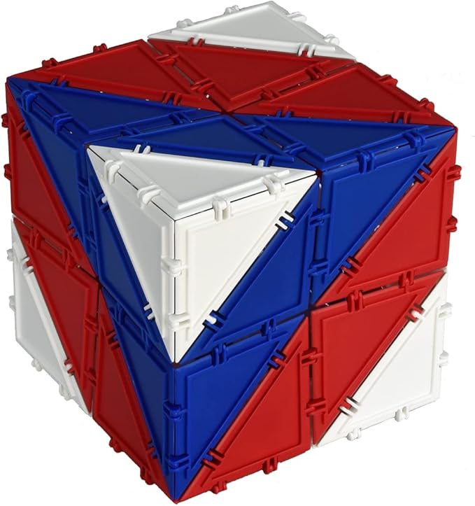 Jumbo Set Red, White & Blue, STEM & Math Toy Set Includes Online Activities, Made in USA