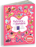 Fairies in The Garden by Cupkin, Toddler Sticker Book for Kids, Fairies Toy, Toddler Road Trip Essentials, 300+ Girly Stickers + 8 Sticker Scenes and Coloring Pages, Stickers Ages 2+