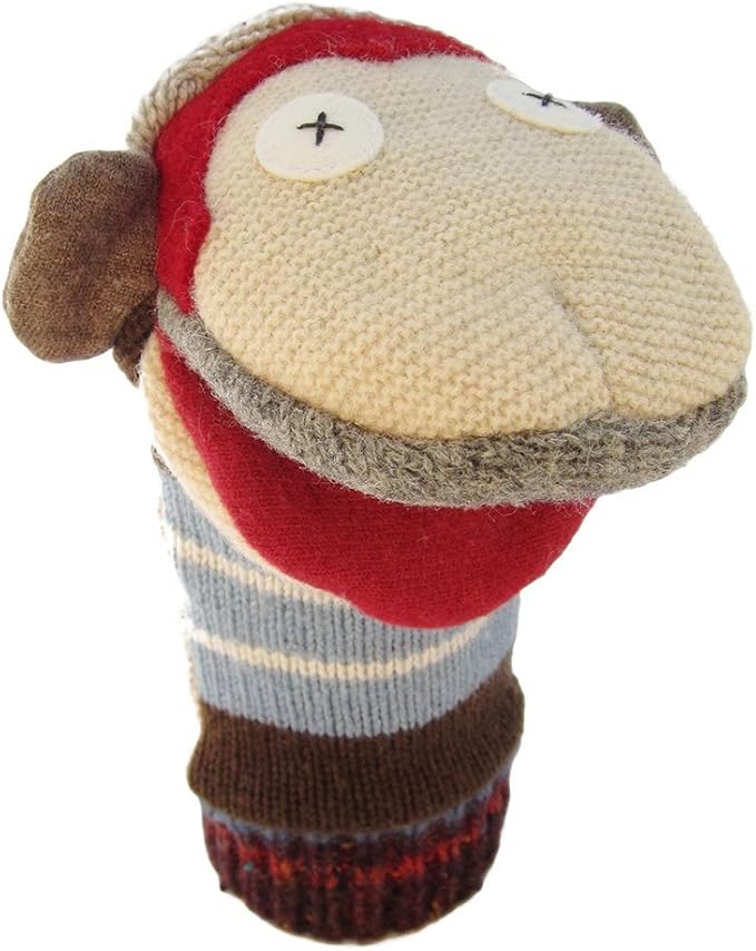 Cate & Levi - Hand Puppet - Premium Reclaimed Wool - Handmade in Canada - Machine Washable (Monkey)