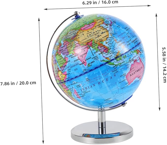 Globe Shape Coin Storage Earth Piggy Bank for Kids Decorative World Map Coin Bank