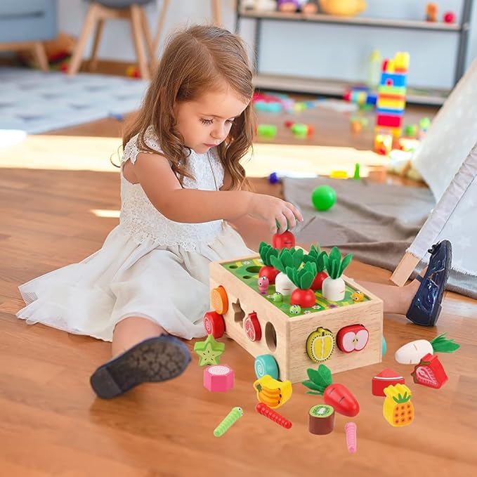 Toddlers Montessori Wooden Educational Toys for Baby Boys Girls Age 1 2 3 Year Old, Shape Sorting Toys 1st One First Birthday Girl Gifts for Kids 1-3, Wood Preschool Learning Fine Motor Skills Game