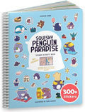 Cupkin Penguin Sticker Book Activity for Kids, Toddler Airplane Travel Essentials, 300+ Animal Stickers for Kids + 8 Scenes + Coloring Book Pages, Penguin Children's Gift, Crafts Ages 2-8