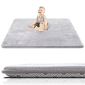 SEPARO Thick Baby Play Mat for Floor,50 x 50 Playpen Mat,Tummy Time Foam Mats,Ultra Soft Support & Plush Feel,Easy Care with Non-Slip Cushioned for Infant,Kids and Toddler Crawling,Grey