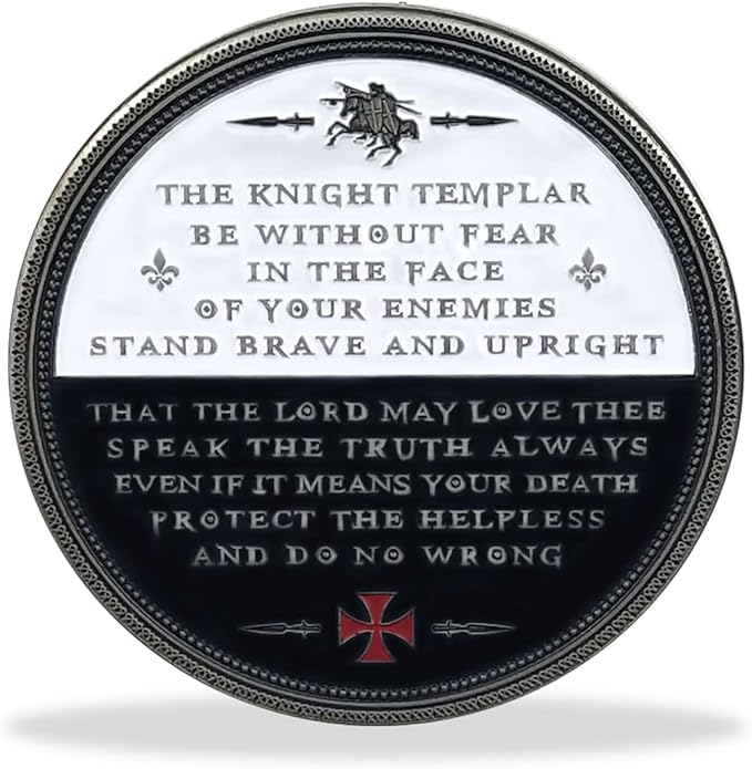 Armor of God Challenge Coin Knights Templar Oath Coin for Religious Collectible Gift (Pack of 3)