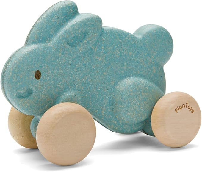 PlanToys Push Along Bunny (Blue)