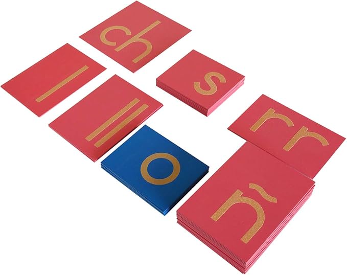 MONTESSORI OUTLET Lower Case Sandpaper Letters - Spanish Print