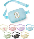 YOOLIFE Birthday Gifts for 4 5 6 7 8 9 10 11 12 13 14 Year Old Girls - Initial Fanny Pack Belt Bag Purse for Girls Teens Daughter Sister Niece, Personalized Trendy Stuff for Teen Girl Kids | Blue F