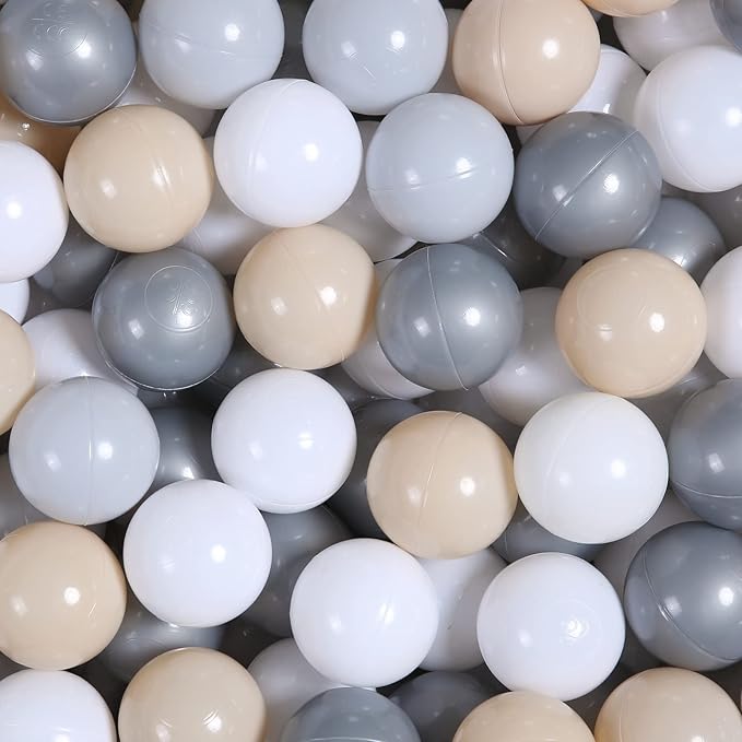 Realhaha Ball Pit Balls 50 100 200 500 Play Balls Plastic Balls for Baby Girls Toddlers Kids Play Tent Pool Playhouse Playpen Party Decoration
