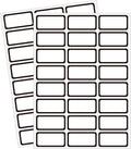 STARLIBOO Removable Labels, Blank Freezer Labels for Food Containers, 1x2 Inch Freezer Stickers, Freezer Labels to Write on/Waterproof Labels/Easy Peel Off (Black Border, 360 Labels)