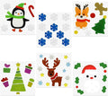 6Pcs Christmas Thick Gel Clings, Christmas Clings Window Stickers Supplies for Children Jelly Window Stickers, Cute Pumpkins Witch Bats Window Clings Easy to Paste Xmas Window Decors Supplies
