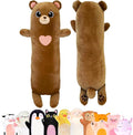 Bear Plush Body Pillow for Kids | Long Stuffed Animal Cuddle Pillow | Soft Hugging Toy | Plushie Gift for Girls & Boys | Long Plush Body Pillow for Sleep & Comfort | Medium, 35 Inches