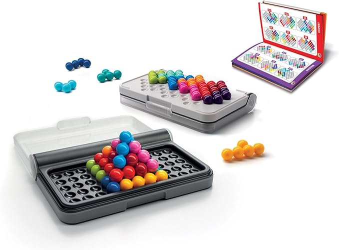SmartGames IQ Puzzler Pro | Boost Logic and Problem Solving Skills | Level Up with 120 2D and 3D Challenges from Easy to Expert | Great for Ages 6 - Adult | A Fun Travel Game in a Portable Case