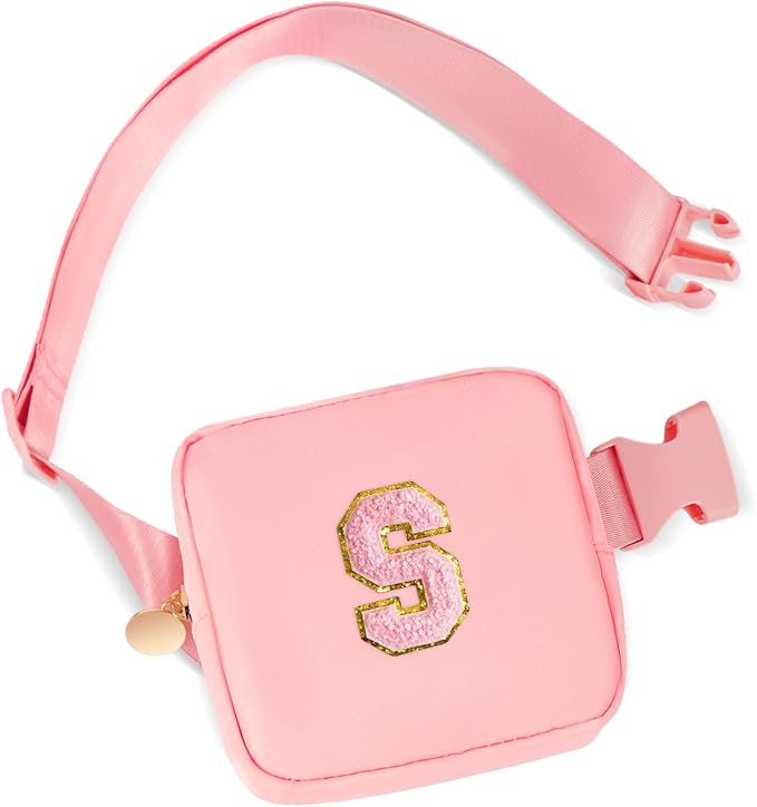 Gifts for Girls Teens Kids - Mini Belt Bag Crossbody Bag - Birthday Gifts for Daughter Sister Her,Teen Girl Essentials,Travel Essentials,Cute Teen Trendy Stuff - Peach,S