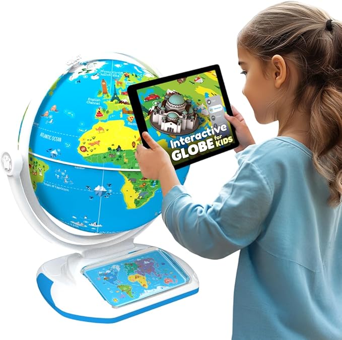 PlayShifu’s Latest Educational Globe for Ages 4+ - Orboot Earth Explorer | AR Interactive Globe Toy | 400+ Wonders | 1000+ Facts | Exciting Features | Constellation Mode | Magic Stylus | Zap-on Panels | 720° Rotation | Fun Games | Solve Mysteries | STE...