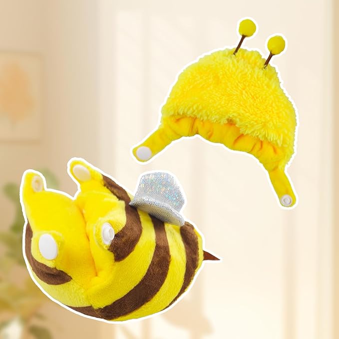17cm Doll Clothes , Accessories for Cute Doll's Clothes ,Animal Style Outfits , 2 Pieces Set Cute Bee Dolls Outfit with Adorable Cloth and Hat Fashion Accessories for Dolls (Doll Not Included)