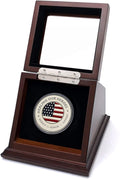 Challenge Coin Display Case Walnut Color 1.5-1.75 Inch 38-44.5 mm Coin Holder 1 Slot