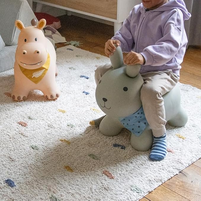 Kindsgut Bouncy Animal Hopper Rabbit for Children, Designed in Germany, Playful and Modern Colors, air Pump Included, Indoors and Outdoors