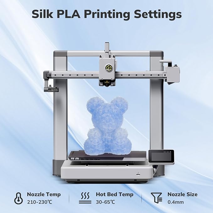 AMOLEN 3D Printer Filament Crystal PLA Translucent 1.75mm, Crystal Blue Clear Printing, Low Warping & No-Bubbles, Dimensional Accuracy +/- 0.02 mm, Fits Most FDM 3D Printers, 1kg Spool(2.2lbs)