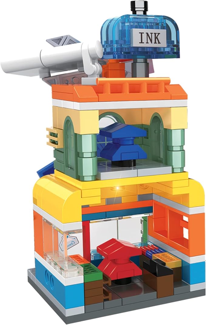 Brick Loot Exclusive Mini City Art School Supply Store – Custom Designed Model Building Kit – Creative Educational Toy for Kids & Adults