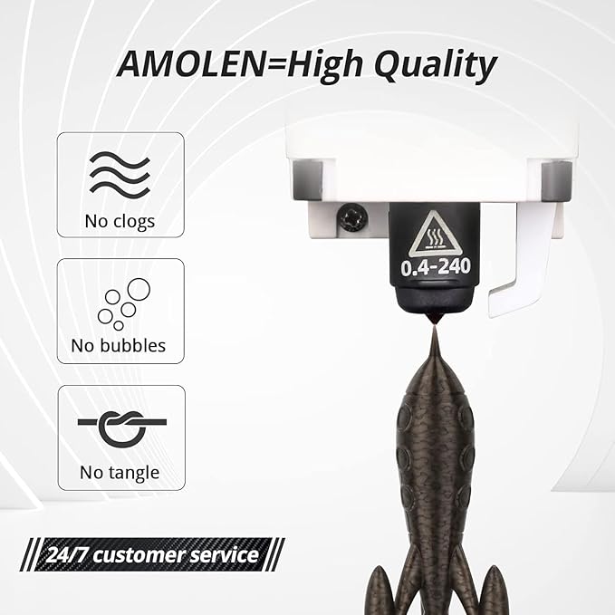 AMOLEN 3D Printer Filament, PLA Filament 1.75mm, Glow in The Dark Filament Green Starry Sky, Best with UV Lamps, Fit Most 3D FDM Printers, Dimensional Accuracy +/- 0.02 mm, 1kg(2.2lbs) Spool