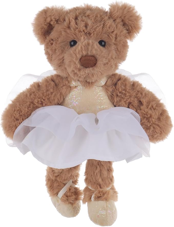 Apricot Lamb Ballet Bear Stuffed Animals for Kids, Soft Cute Plush Toys for Baby Girl and Boy, Fluffy Ballet Bear 6.7 Inches