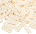 PATIKIL 122 Pcs Flat Blocks Bulk, 1x3 Square White Classic Tiles Smooth Surface Mini Building Blocks Accessories Compatible Bricks Kits for Building Floor Walls Mosaic Pixel Arts