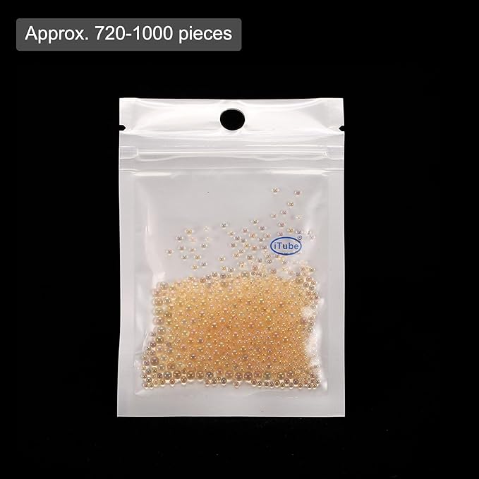 Iridescent Glass Tiny Bubble Beads, 0.4-3mm 10g No Hole Micro Mini Round Champagne Water Droplets Beads - Applications: for Resin Filler, Nail Art, Dollhouse Bath Tub