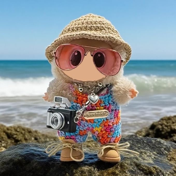 Doll Clothes Set & Outfit for Blind Box Dolls of 5.91-6.7inch (15-17cm) with Accessories Luxury Chic Stylish Adorable Cute Unique Style of Dolls Clothes for Dress up 6 Pieces (No Doll) (O)
