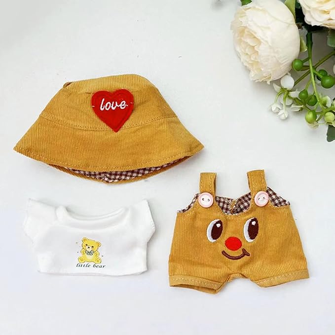 17cm Doll Clothes Set & Outfit - Cuddly Fashion Dresses with Accessories, Luxury Chic Doll Clothing & Plush Pullover Hoodie Doll Clothing DIY ,Just Clothes