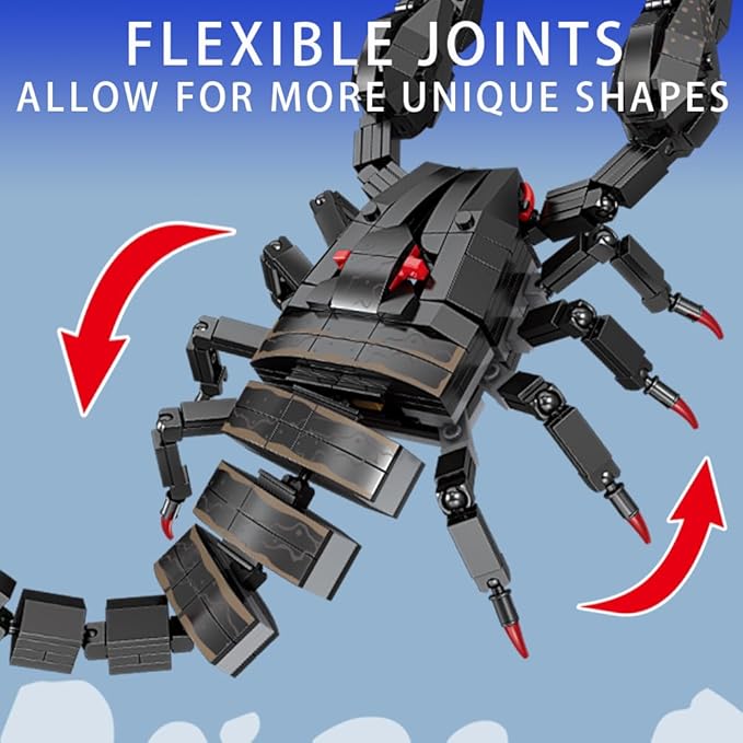 Insects Scorpion Building Set (391pcs) Kit Set Bugs Animals Bricks Action Figure Collection STEM Display Model Gift Toy for Boys and Girls Kids Adults Christmas Birthday Age for 8 9 10 11 12 13 14