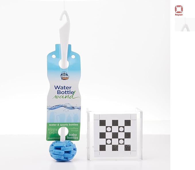 Compac Home Water Bottle Wand 12 inch Long Handle Sponge Petals Brush/Clean Thermos, Coffee Mugs, Sport Bottles, 3 Count