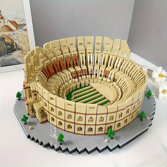 Italy Rome Colosseum Micro Brick Building Set (5594 Pieces) – Landmark Model Educational Toy Gift for Kids and Adults