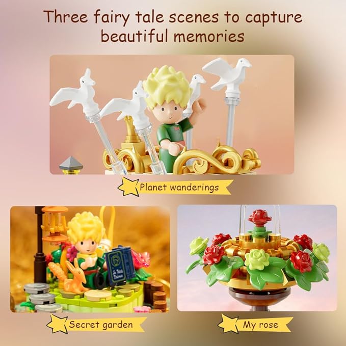PANTASY The Little Prince Hourglass Building Blocks Set Construct, Create, Play Building Kit for Adults Home and Office