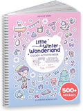 Christmas Sticker + Coloring Book for Kids (500+ Holiday Stickers & 12 Scenes) by Cupkin, Fun Side by Side Winter Activity Books, Stocking Stuffer for Older Boys & Girls Ages 2-4, 4-8 or 8-10