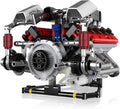 39008 V8 Engine Model Kit, Runnable, Build Your own STEM Visible Mini V8 Engine Model Kit with Lights, Adult and Adolescent Physics Science Experiment Building Block Set (700 Pcs)