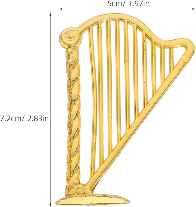 VICASKY 14pcs Mini Musical Instruments Charms Set Christmas Tree Ornaments with Tiny Guitar Trumpet Saxophone Elements Pendants for Dollhouse Accessories Holiday Decorations